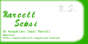 marcell sepsi business card
